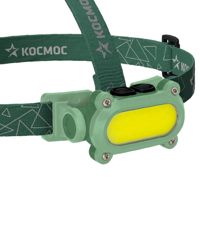 Рекомендуем купить Фонарь аккумуляторный налобный 7Вт COB LED+красн. Li-ion 18650 1200мА.ч корпус ABS-пластик USB-шнур type C регулируемый эласт. ремешок КОСМОС KOC503Lit
