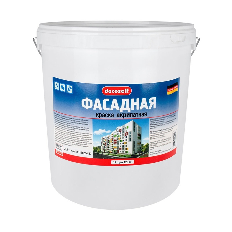 Рекомендуем купить Краска фасадная Pufas Decoself D, мороз (15 л)
