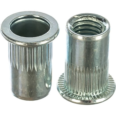 Рекомендуем купить Заклепка М4x12 с внутренней резьбой, насечками и цилиндрическим бортом, оц. сталь