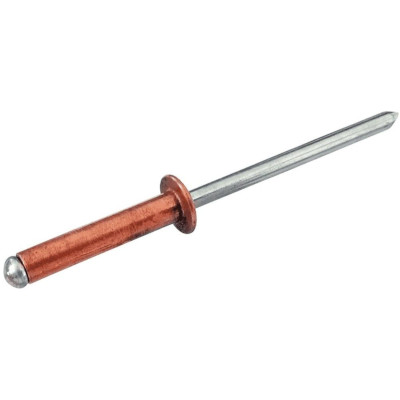Рекомендуем купить Заклепка вытяжная открытая 3x6 со стандартным бортом, медь / оц. сталь