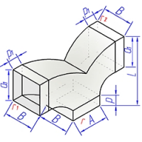 Купить тройник прямоугольного сечения штаны 180 оптом | ПРОТОРГ