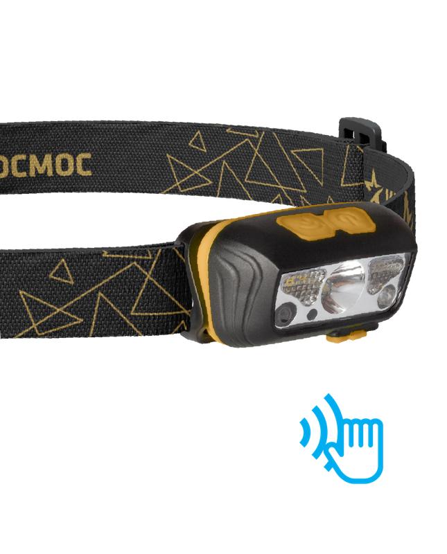 Рекомендуем купить Фонарь аккумуляторный налобный сенсорный 2Вт XPE LED+2Вт SMD LED+красн. Li-po 102540 1200мА.ч корпус ABS-пластик USB-шнур регулируемый эласт. ремешок КОСМОС KOC505Lit