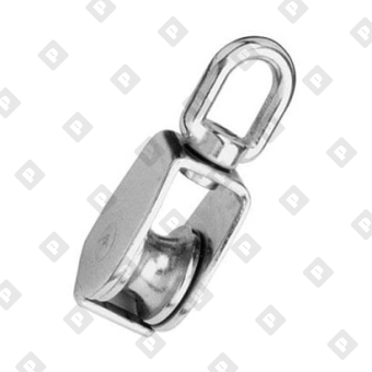Блок такелажный Art 8393 с вертлюгом и обухом 25мм, нерж. сталь А2 - №1