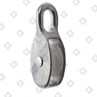 Блок одинарный 2" (50 мм) с пластиковым диском, оц. сталь - №2