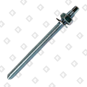 Шпилька к химическому анкеру HIMTEX M24x350 мм с гайкой и шайбой, 5.8 кл. пр. - №1