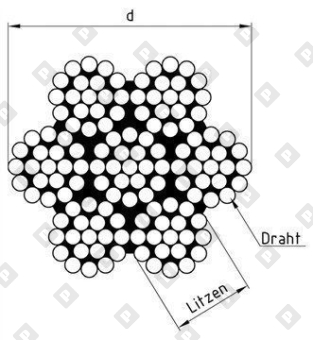 Трос ART 8382 (DIN 3060) Ø2.5 мм, конструкция 7х19, нерж. сталь А2 - №2