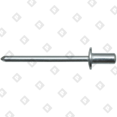 Заклепка вытяжная закрытая 4,8x25 со стандартным бортом, алюминий / алюминий - №1