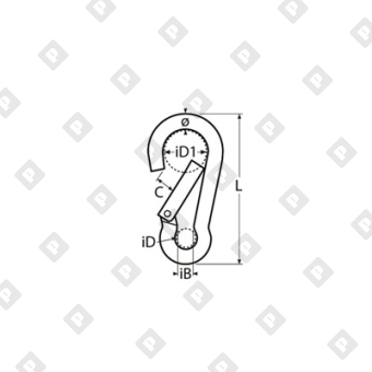 Карабин алюминиевый ART 8488 8x80 - №2