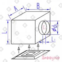 КСД пр. сечения для пр. диффузора с кр. врезкой - №1