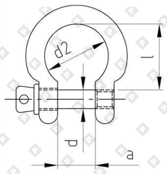 Скоба такелажная омегообразная ART 8260 Ø12 мм, нерж. сталь А4 - №2