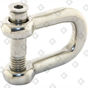 Скоба такелажная D-образная ART 8482 Ø22 мм с внутренним шестигранником, нерж. сталь А4 - №1