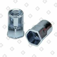 Заклепка М10x20.5 полушестигранная с внутренней резьбой и уменьшенным бортом, оц. сталь - №1