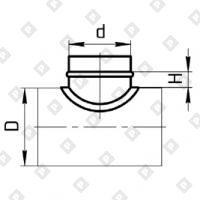 Врезка круглого сечения прямая в круглый воздуховод - №1