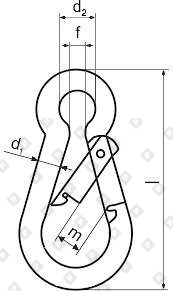Карабин пожарный ART 9075 (DIN 5299С) 7х70, нерж.сталь А4 - №2