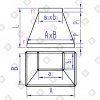Переход прямоугольного сечения тип 6 - №1