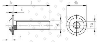 ISO 7380-2 A4 M 12X45/45 TX55 - №3