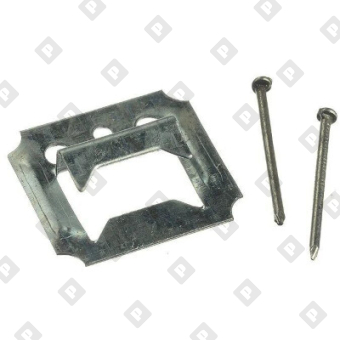 Кляймер №3 (с гвоздями) для ДСП панелей и доски "вагонка" толщиной 11-14 мм, оц. сталь - №1