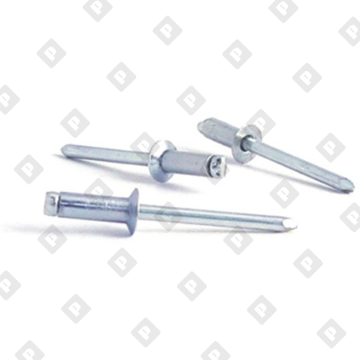 Заклепка вытяжная открытая 4,8x8 с потайным бортом, алюминий / оц. сталь - №1