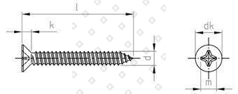 DIN 7982 A2 C 2,9X19 H - №4