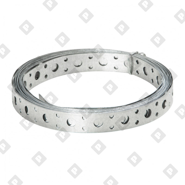 Лента монтажная перфорированная LP 12х0.5 (25 м) прямая для вентиляции, оц. сталь - №1