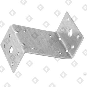 Уголок крепежный Z-образный KUZ 55x105x90x2 мм, оц. сталь - №1