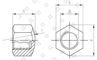 DIN 917 A2 M 24 - №5