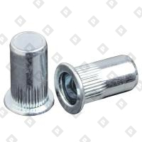 Заклепка М8x26.5 закрытая с внутренней резьбой, насечками и цилиндрическим бортом, оц. сталь - №1