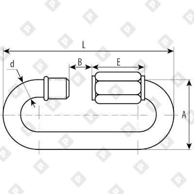 Карабин винтовой удлиненный ART 8838 12x100, нерж. сталь A4 - №2