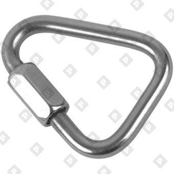 Карабин винтовой дельтавидный ART 8489 4 мм, нерж. сталь A4 - №1