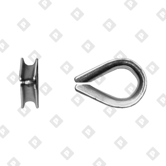 Коуш DIN 6899 для троса Ø4мм, оц. сталь - №3