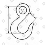 Крюк чалочный 320А 22 т, грузовой, кл.пр. 8