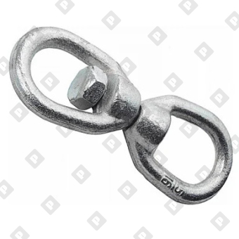 Вертлюг 8мм петля-петля, оц. сталь - №1