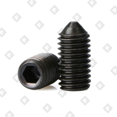 Винт установочный DIN 914 М8x30  с заостренным концом и внутренним шестигранником, кл. пр. 12.9, фос. покрытие - №1