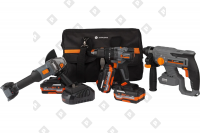 Набор из трех инструментов Anycons ударная дрель шуруповерт, УШМ, перфоратор AC-ST301 - №1